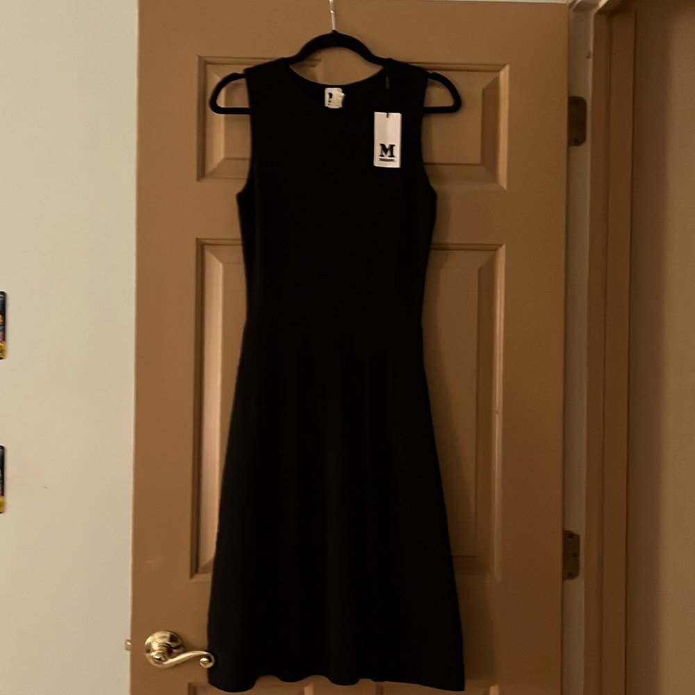 M by Missoni Medium black mid calf textured sleeveless dress